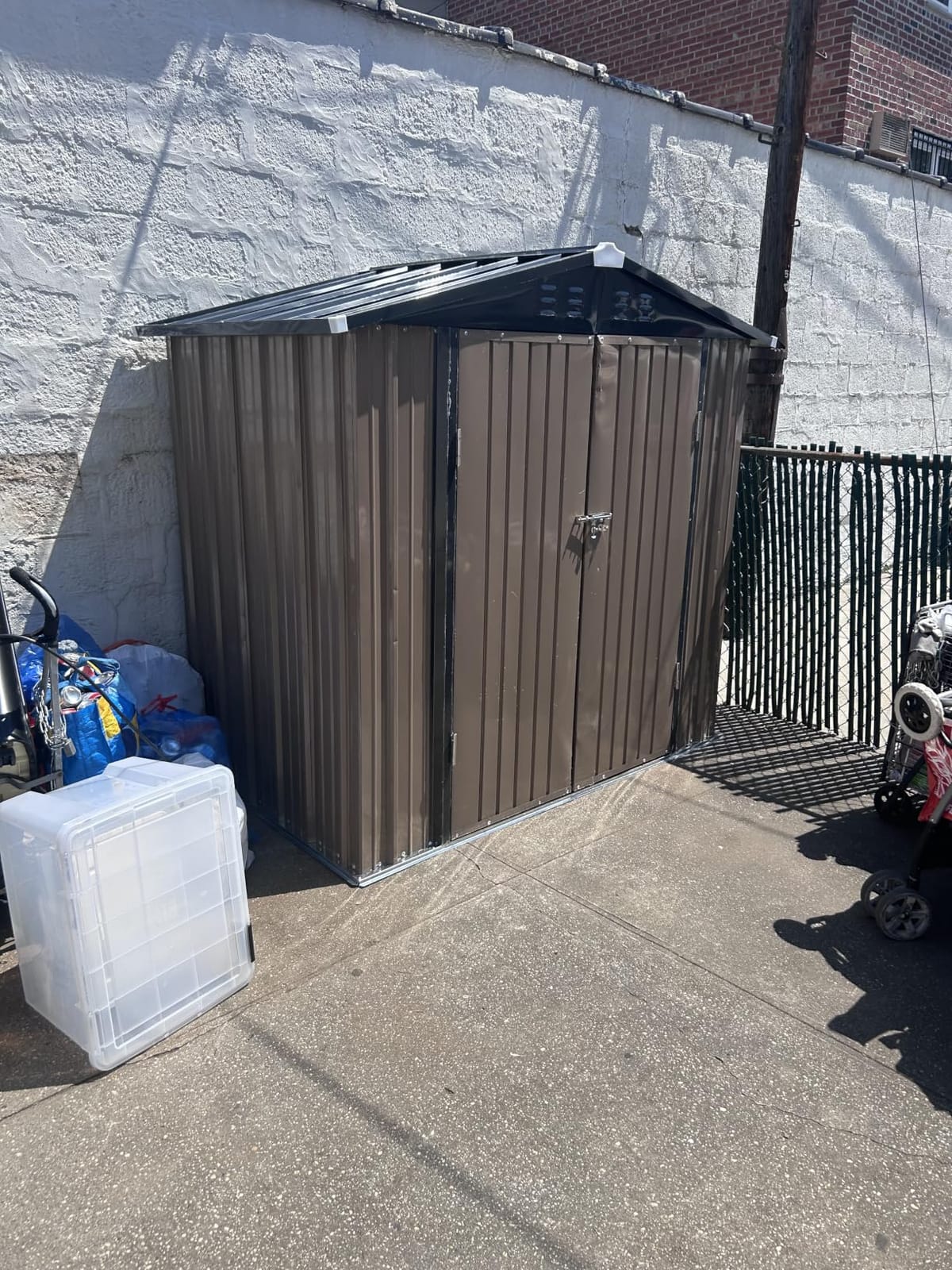 Patiowell 5x3 FT Outdoor Storage Shed with Floor Frame, Small Metal Sheds customer photo 2