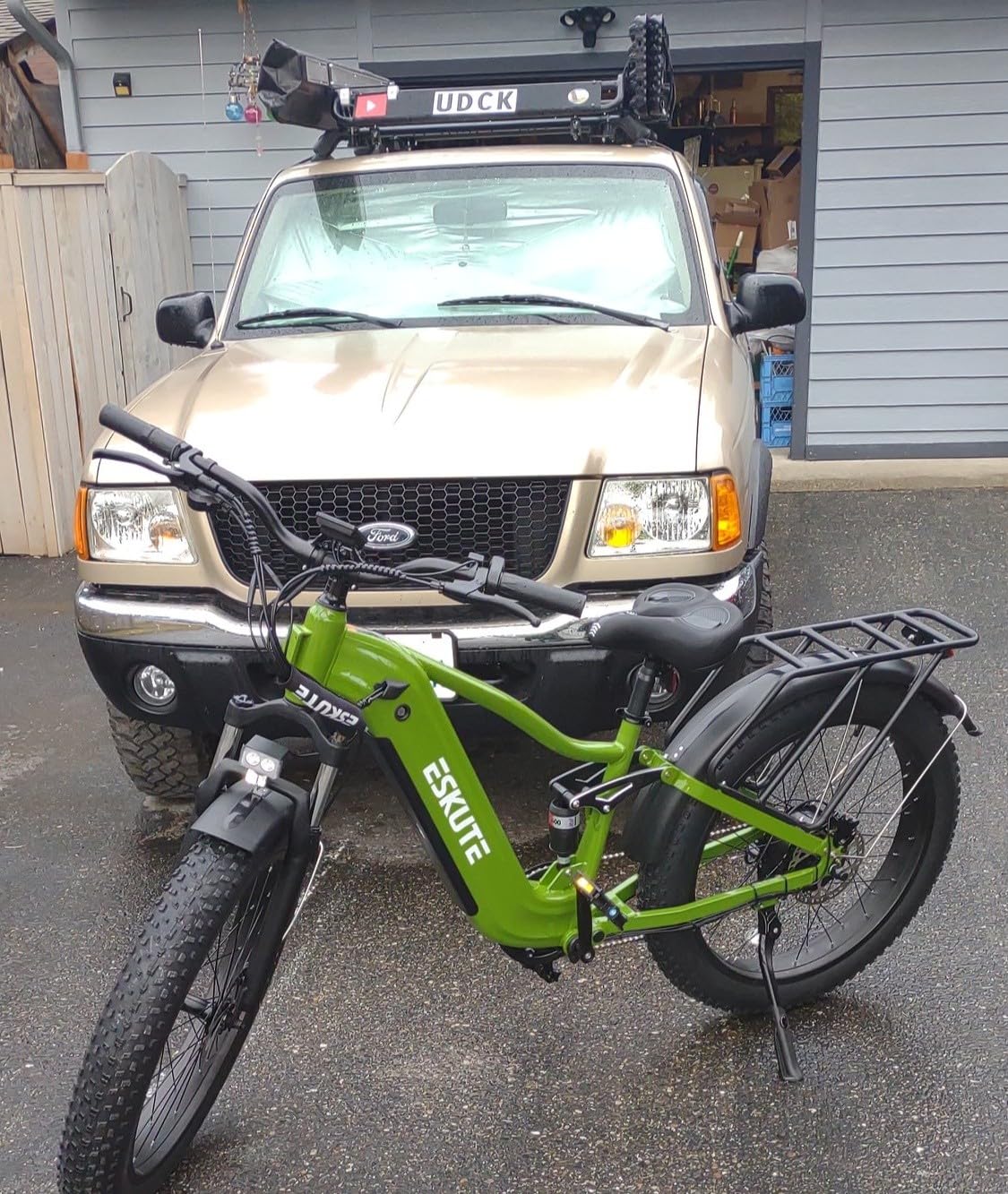 ESKUTE Electric Bike for Adults - 48V20.8Ah Battery Hunting Ebike up to 86 Miles, 32+MPH, Peak 1800W, 26x4.0 Fat Tire Step-Over 8-Speed Full Suspensions Mountain E-Bike customer photo 2
