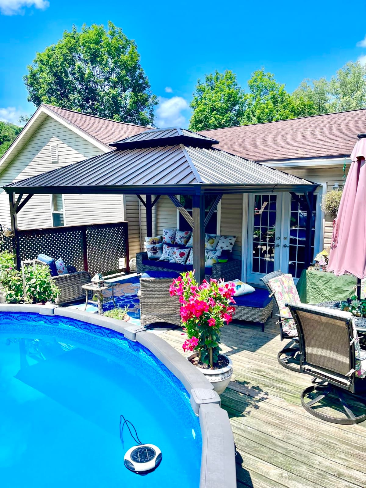 Domi 12x12 Outdoor Hardtop Gazebo, Metal Gazebo for Patios, Grey customer photo 2