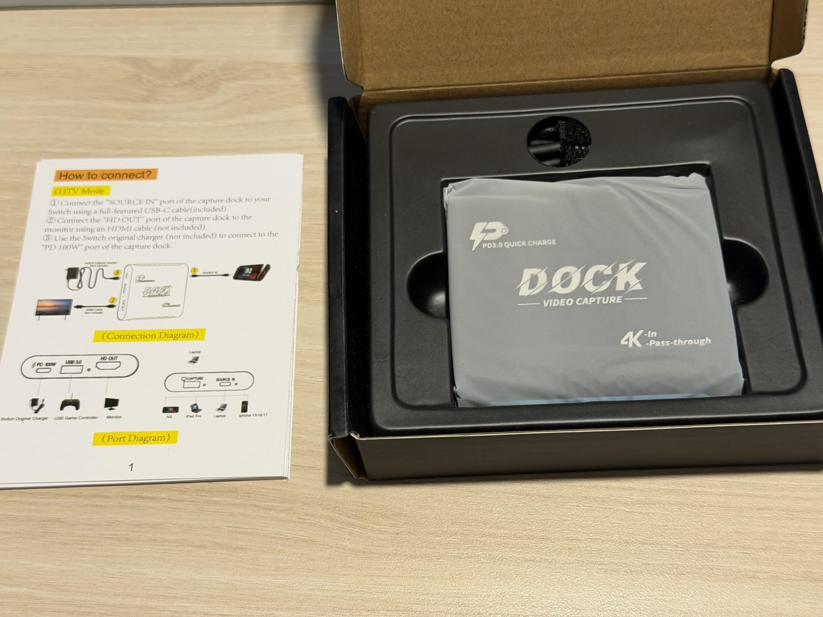 2-in-1 Switch 2 Dock & Capture Card with USB-C Video Input for Streaming customer photo 2