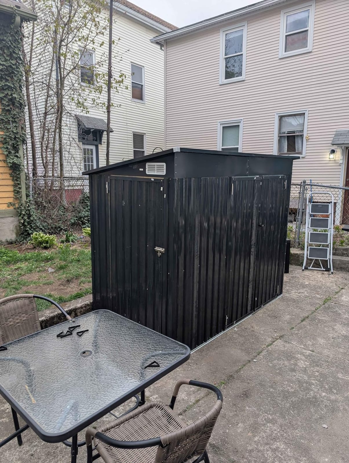 Aoxun 7.5'x4' Outdoor Storage Shed with 3 Lockable Doors & 14mm PP Floor customer photo 1