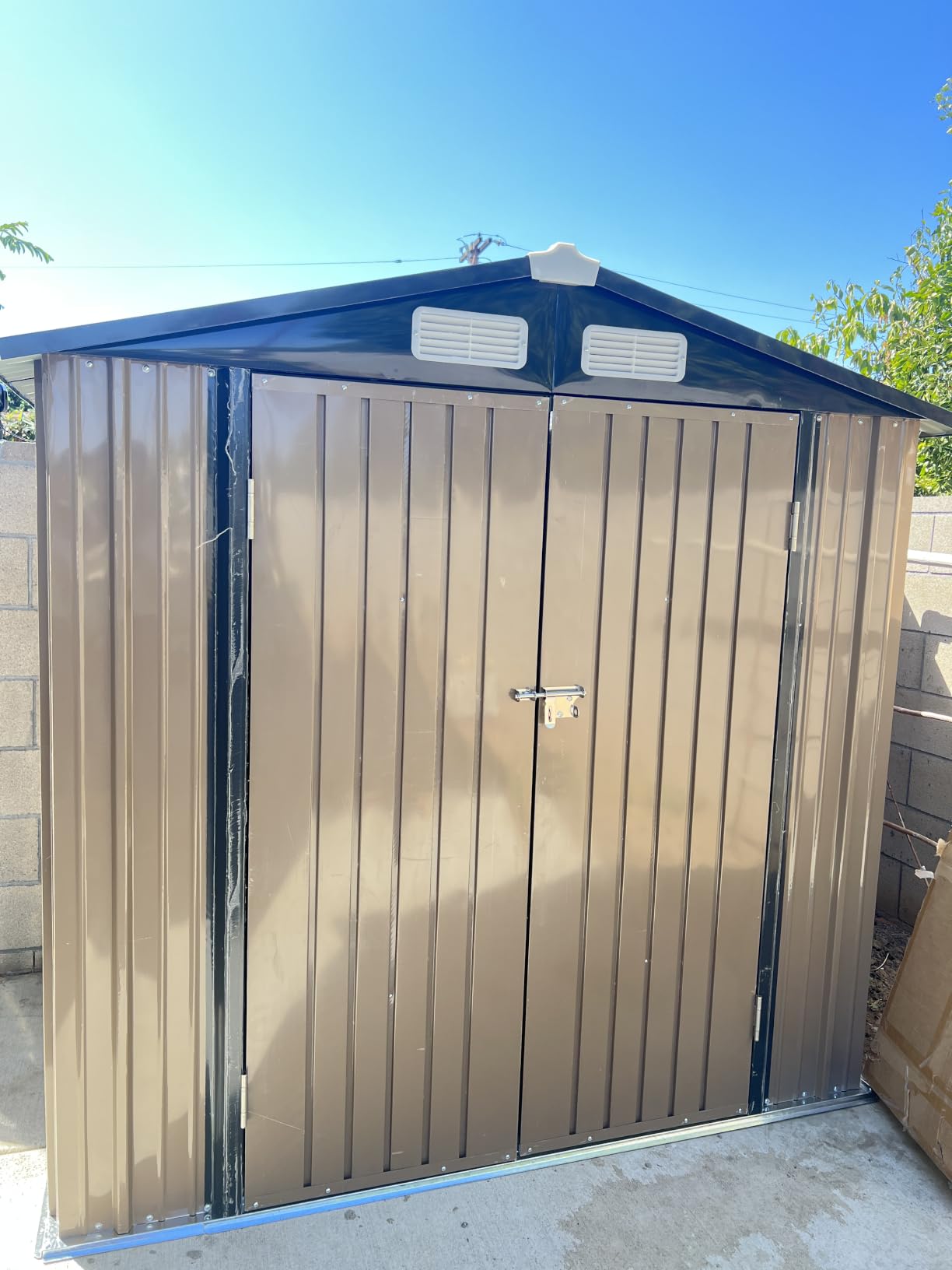 Aoxun 8x6 FT Shed Outdoor Storage Shed with Floor Brown customer photo 1