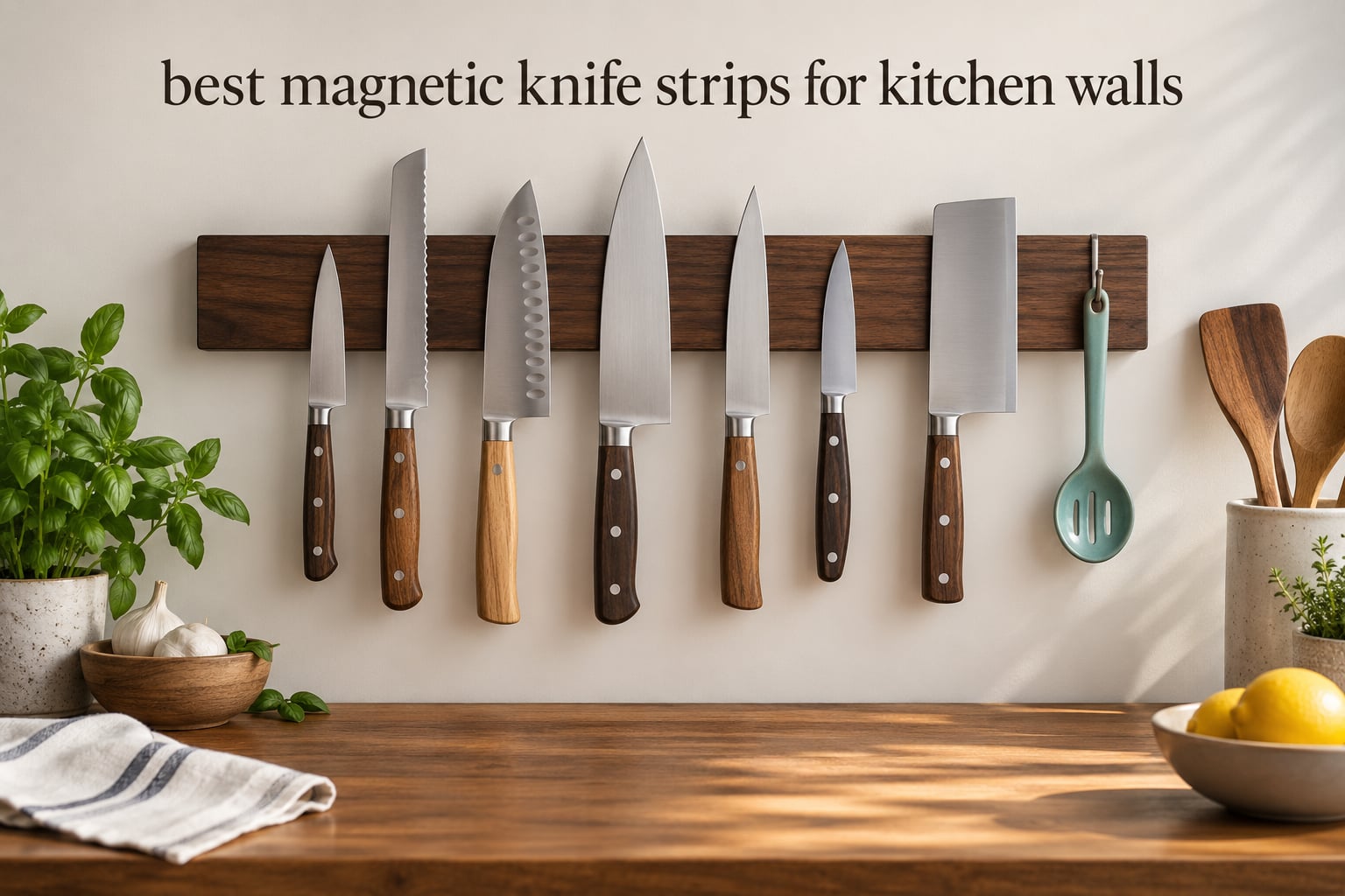 best magnetic knife strips for kitchen walls