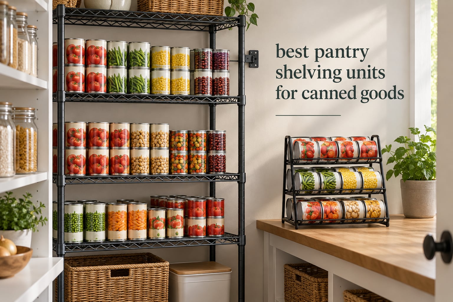 best pantry shelving units for canned goods