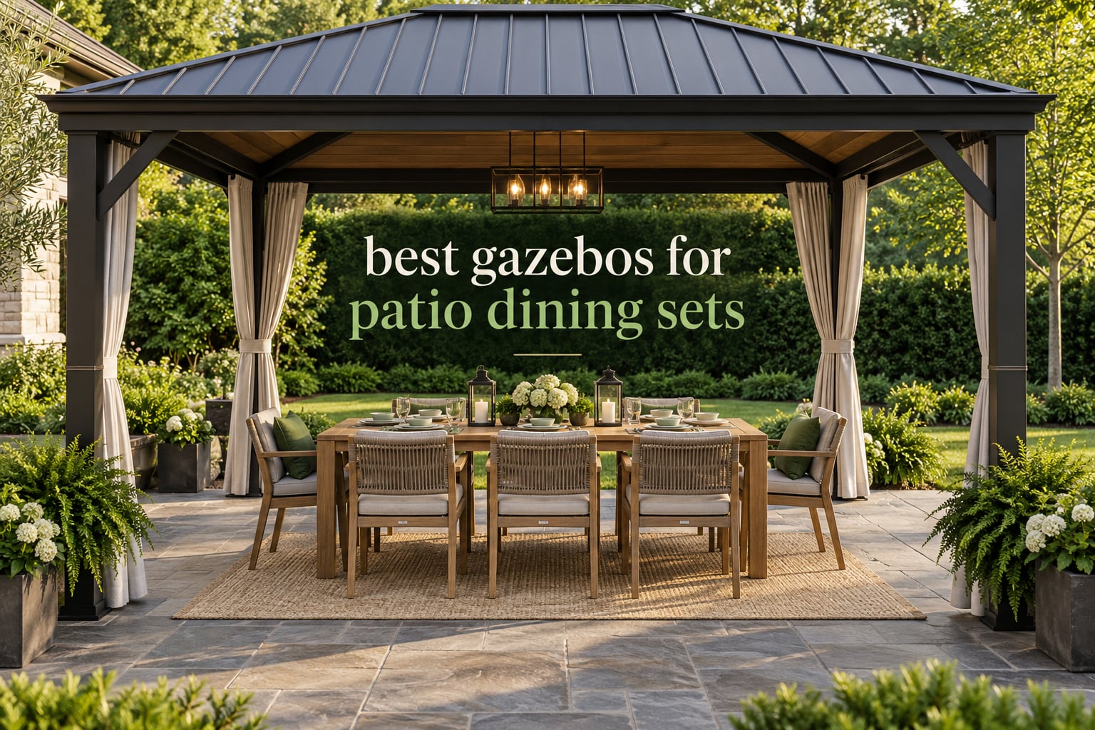 best gazebos for patio dining sets