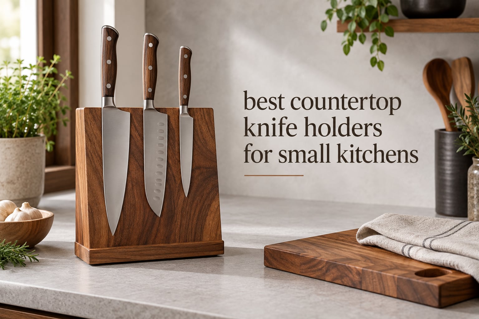 best countertop knife holders for small kitchens